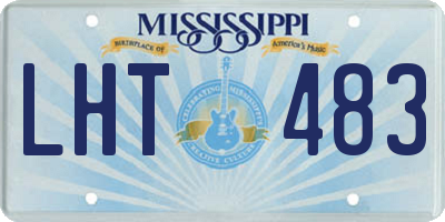 MS license plate LHT483