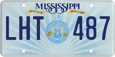 MS license plate LHT487