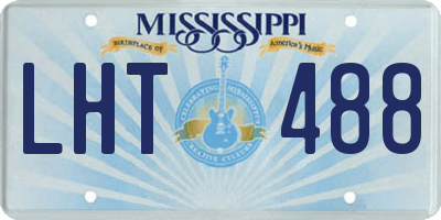 MS license plate LHT488