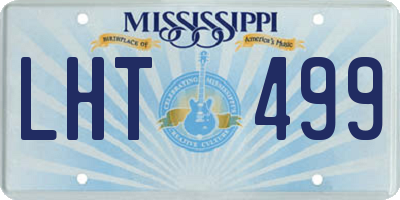 MS license plate LHT499