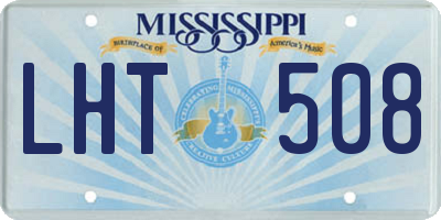 MS license plate LHT508
