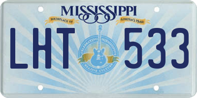 MS license plate LHT533