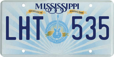 MS license plate LHT535