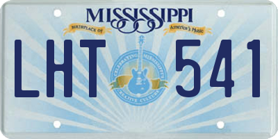 MS license plate LHT541