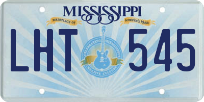 MS license plate LHT545