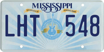 MS license plate LHT548