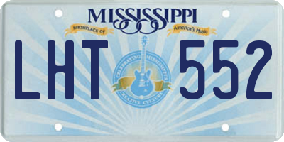 MS license plate LHT552