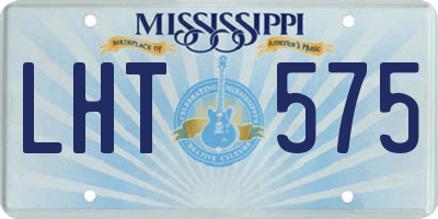 MS license plate LHT575