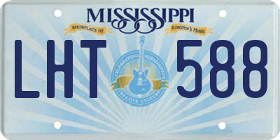 MS license plate LHT588