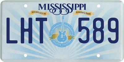 MS license plate LHT589