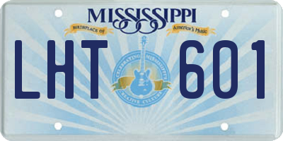 MS license plate LHT601