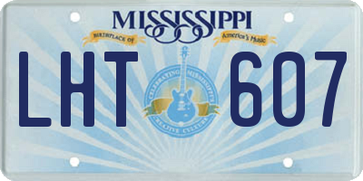 MS license plate LHT607