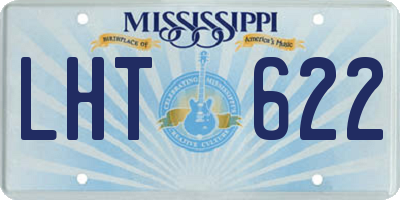 MS license plate LHT622