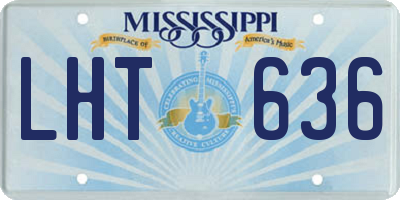 MS license plate LHT636