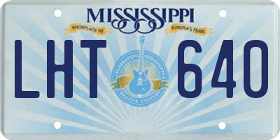 MS license plate LHT640