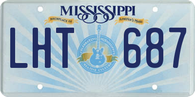 MS license plate LHT687