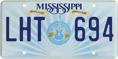 MS license plate LHT694