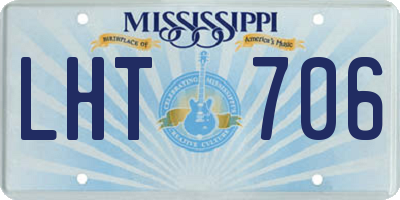 MS license plate LHT706