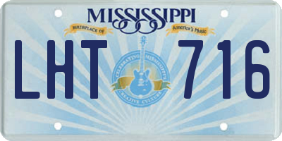 MS license plate LHT716