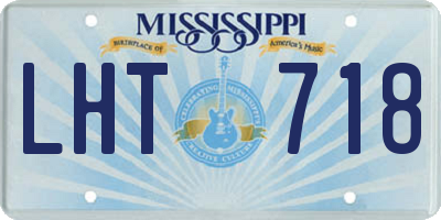 MS license plate LHT718