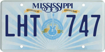 MS license plate LHT747