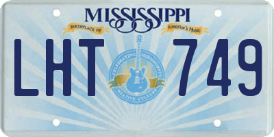 MS license plate LHT749