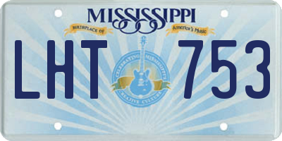 MS license plate LHT753