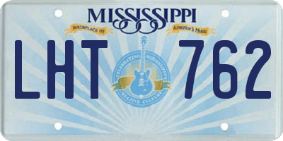 MS license plate LHT762