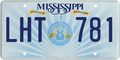 MS license plate LHT781