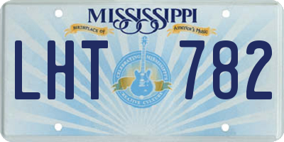 MS license plate LHT782