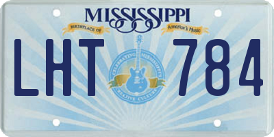 MS license plate LHT784