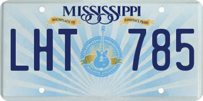 MS license plate LHT785