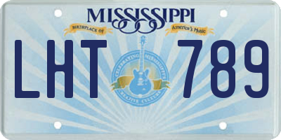 MS license plate LHT789