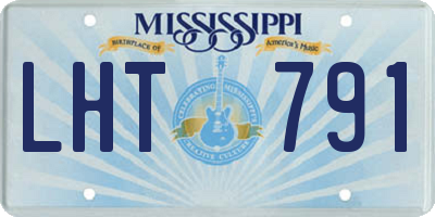 MS license plate LHT791