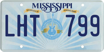 MS license plate LHT799
