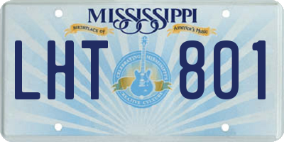 MS license plate LHT801