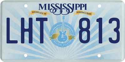 MS license plate LHT813