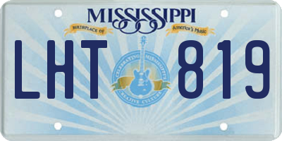 MS license plate LHT819