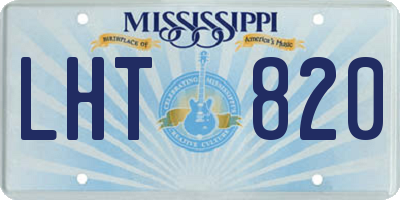 MS license plate LHT820