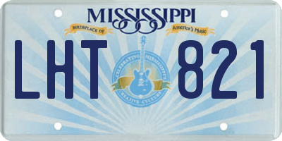 MS license plate LHT821