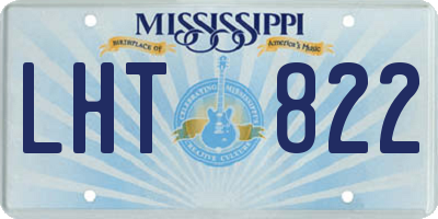 MS license plate LHT822