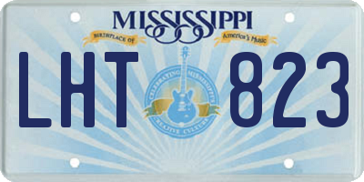 MS license plate LHT823