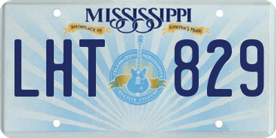 MS license plate LHT829
