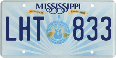 MS license plate LHT833
