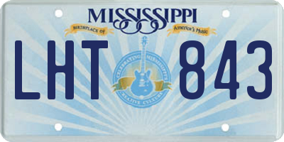 MS license plate LHT843