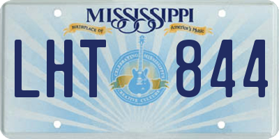 MS license plate LHT844