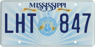 MS license plate LHT847