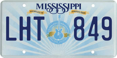 MS license plate LHT849