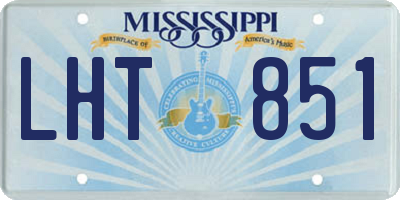 MS license plate LHT851