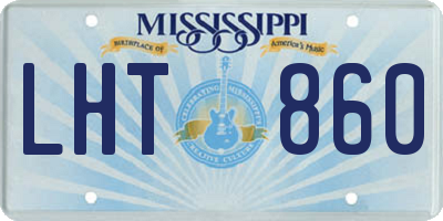 MS license plate LHT860